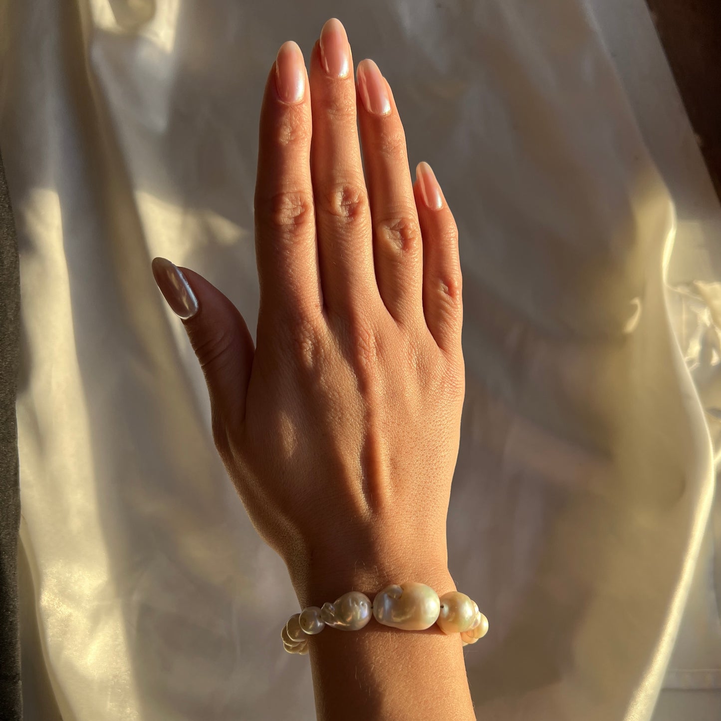 Baroque Freshwater Pearl Bracelet Gold