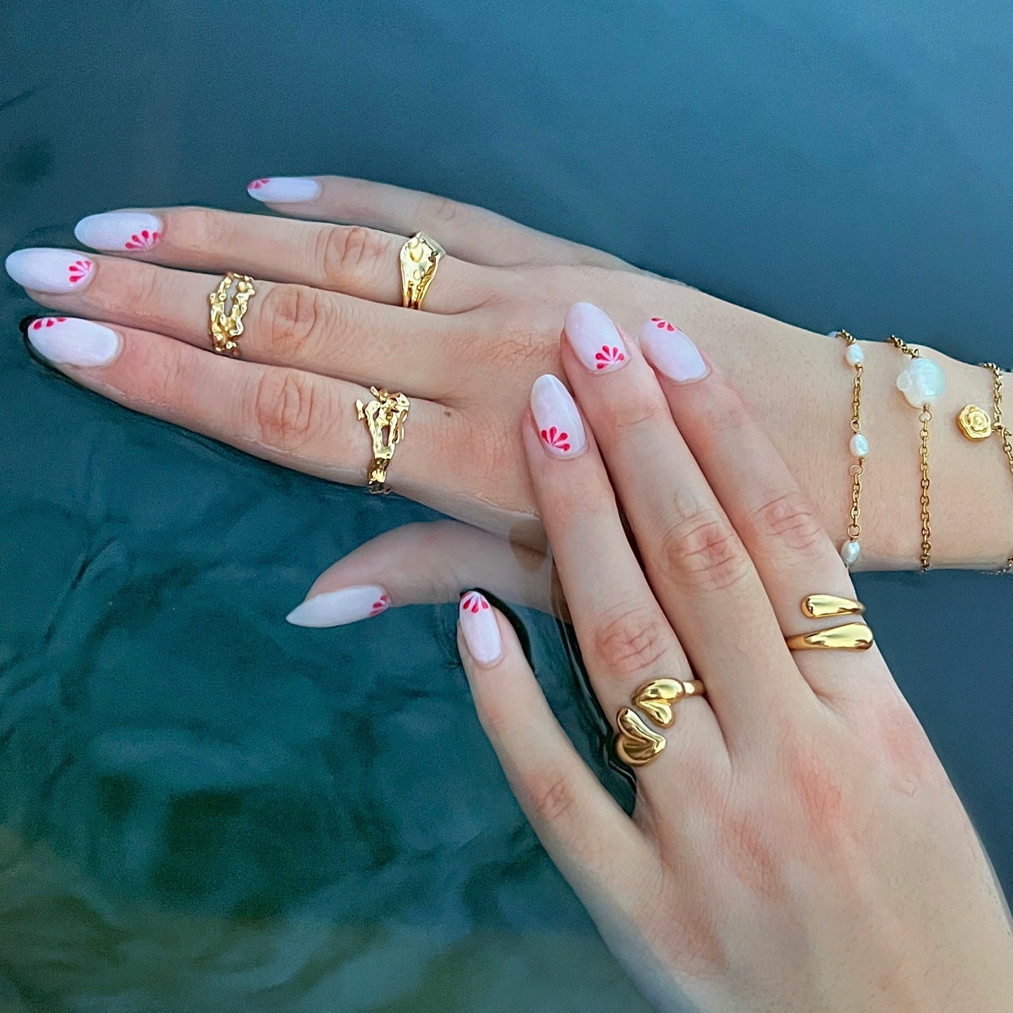 Armbånd med ferskvandsperle Guld