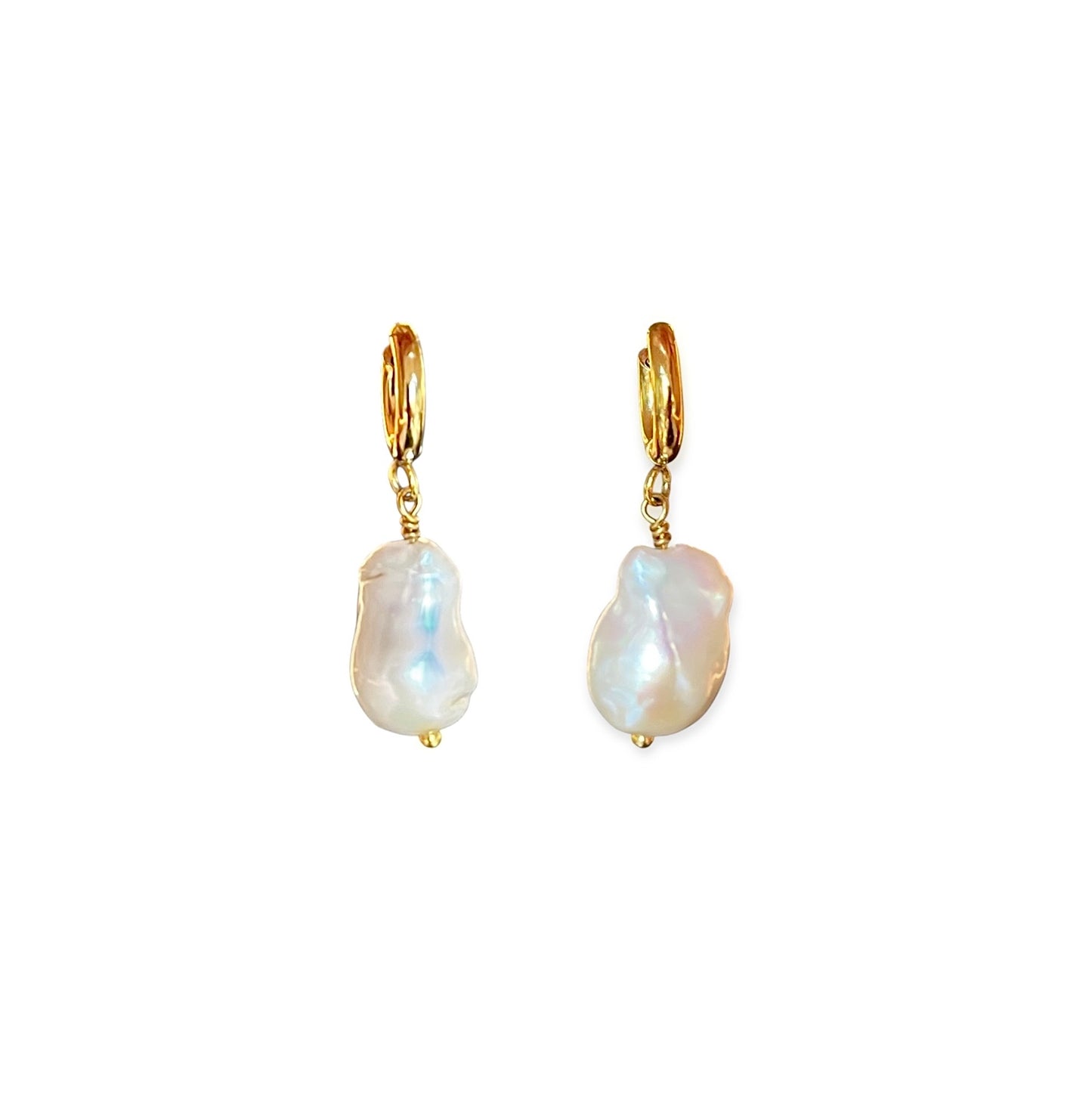 Barok perleøreringe Guld