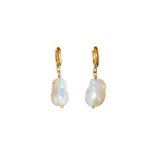 Barok perleøreringe Guld