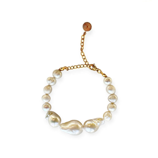 Armbånd Barok ferskvandsperler Guld