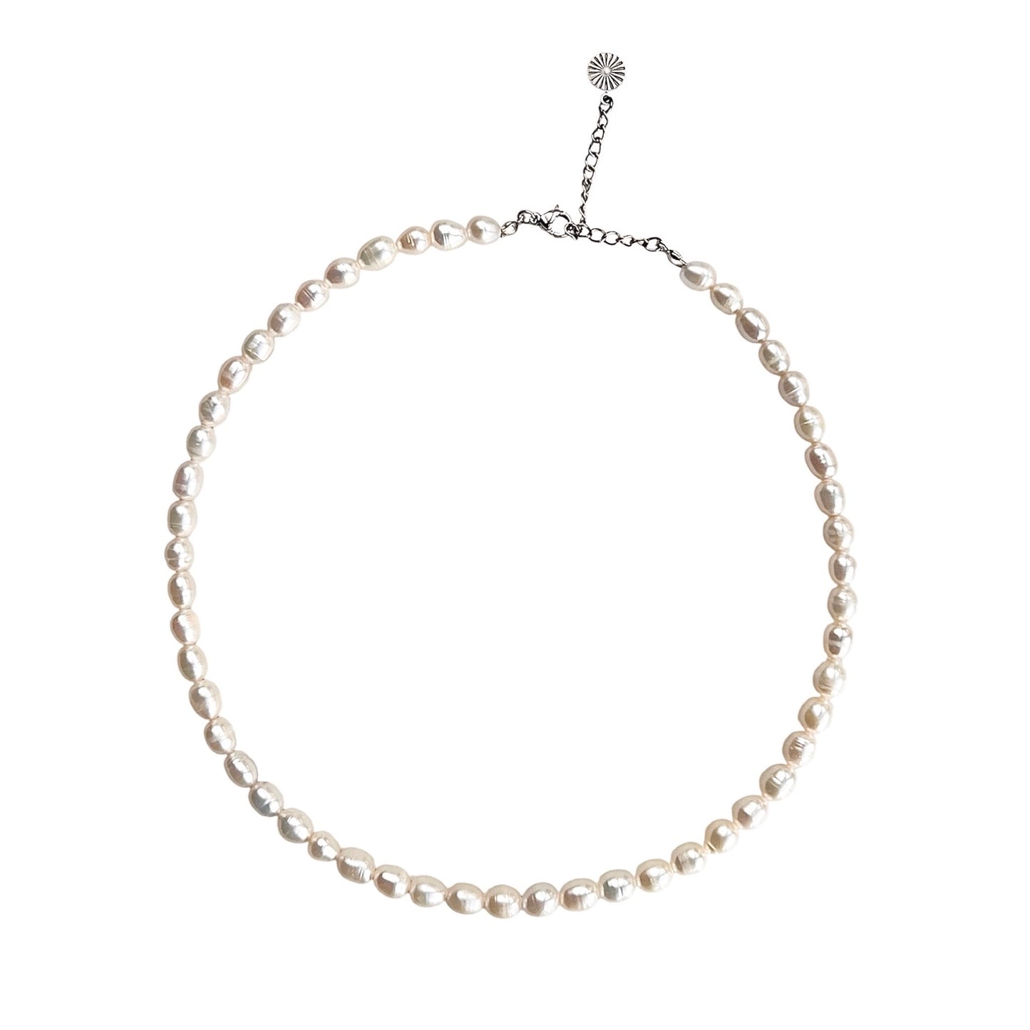 Freshwater Pearl Necklace Silver