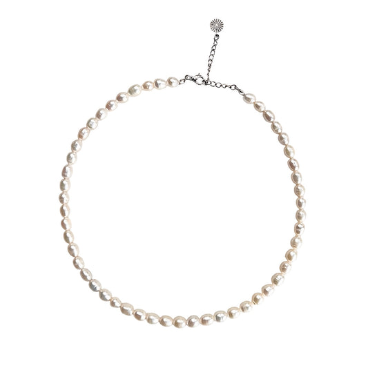 Freshwater Pearl Necklace Silver