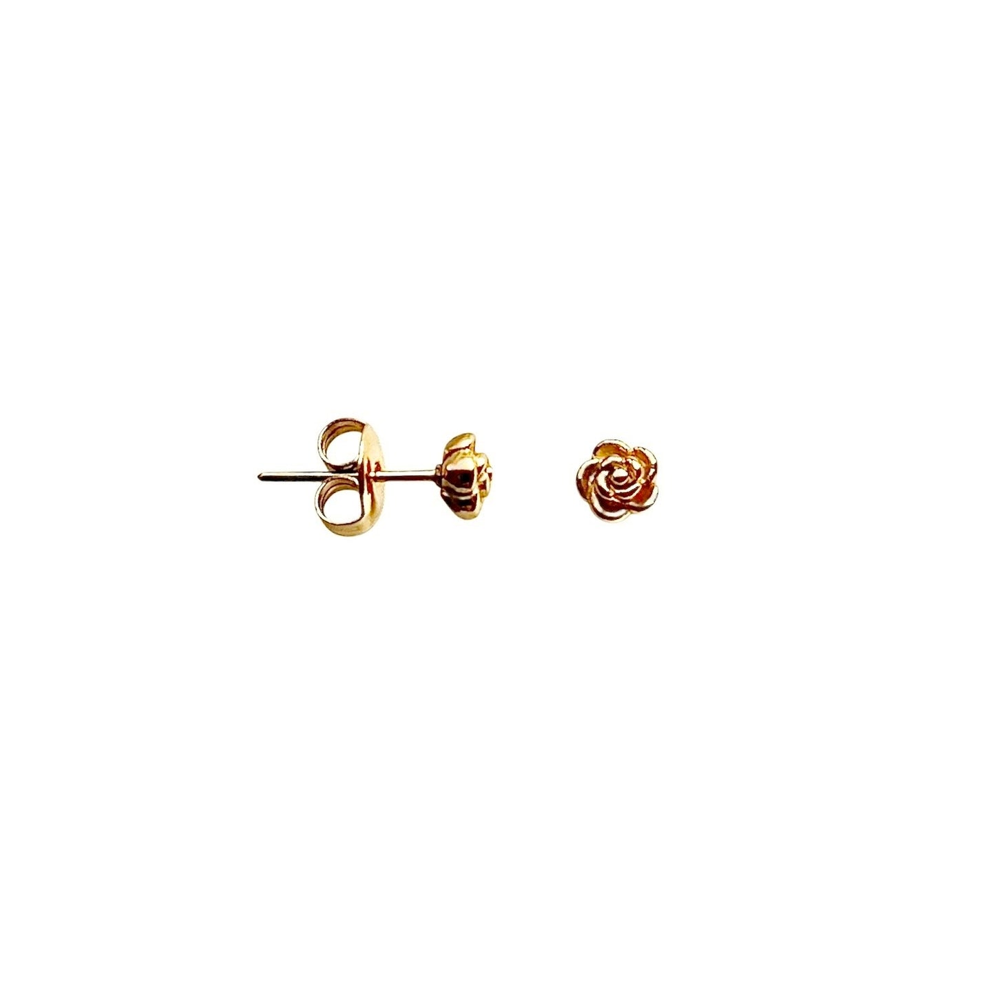 Flower Stud Earrings Gold