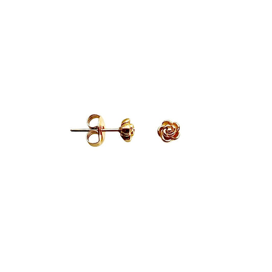 Flower Stud Earrings Gold