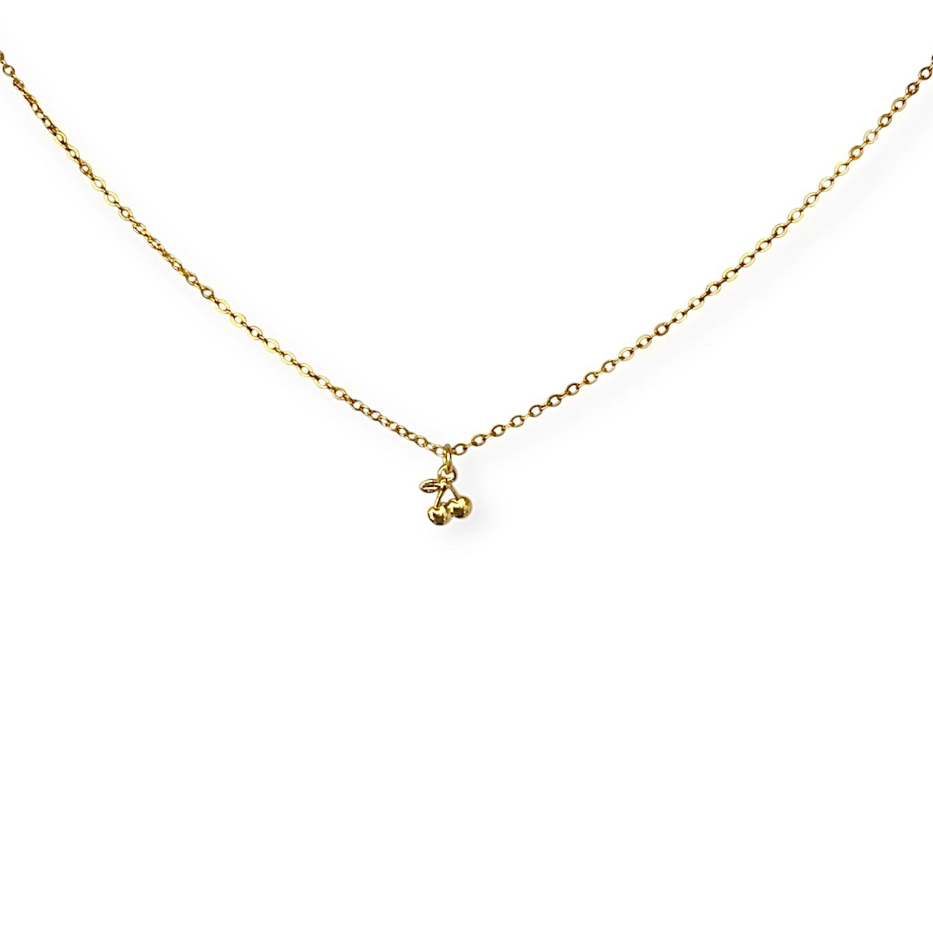 Cherry necklace Gold