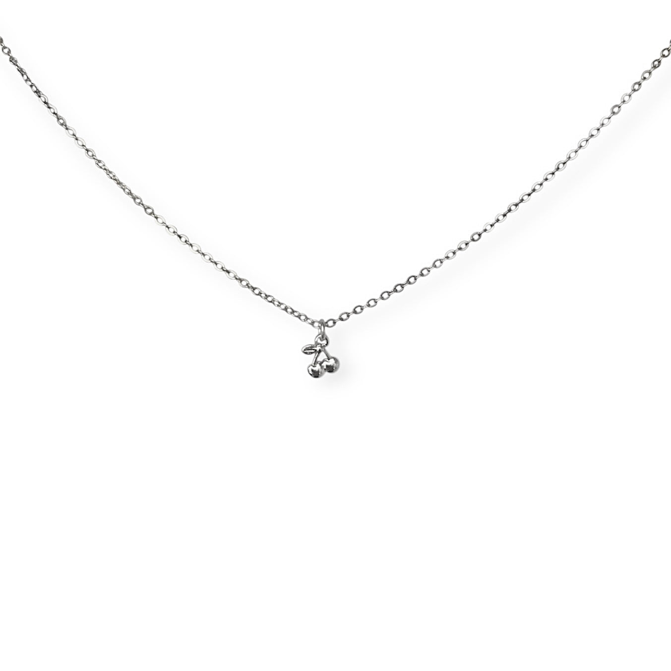 Halskæde med kirsebær Sølv