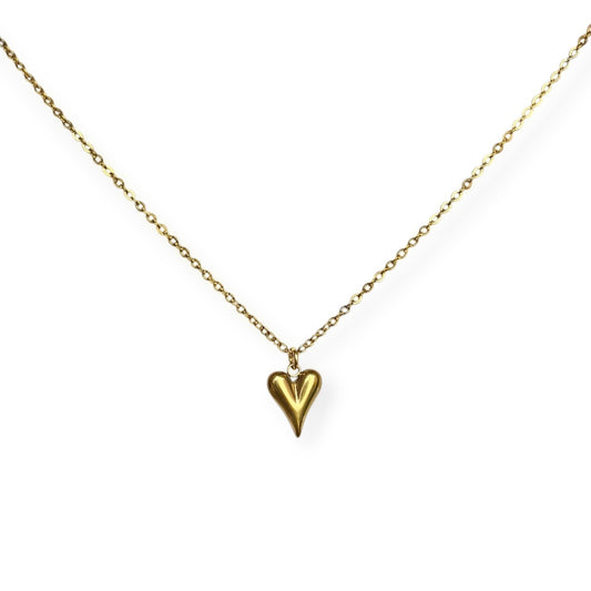 Halskæde med hjerte Guld