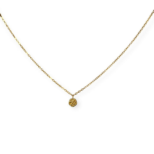 Halskæde med blomst Guld