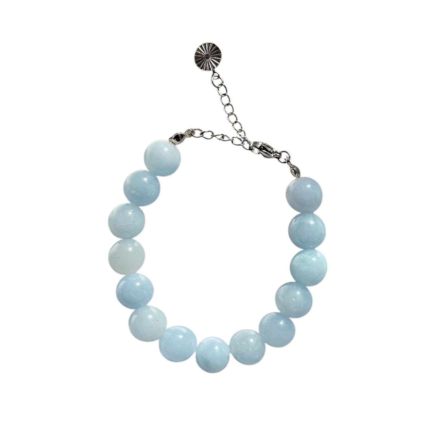 Armbånd med blå jadeperler Sølv