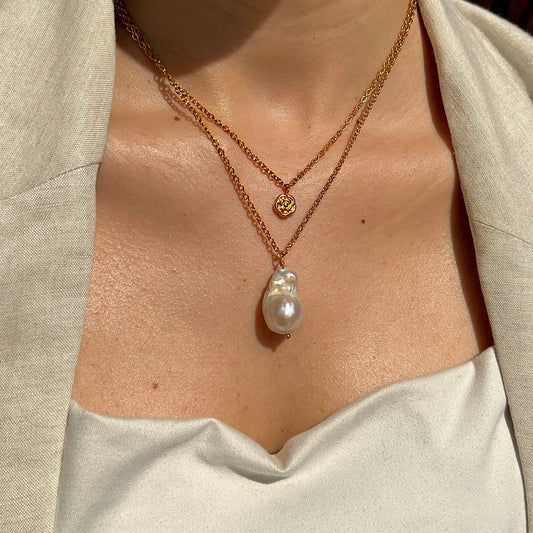 Halskæde med blomst Guld