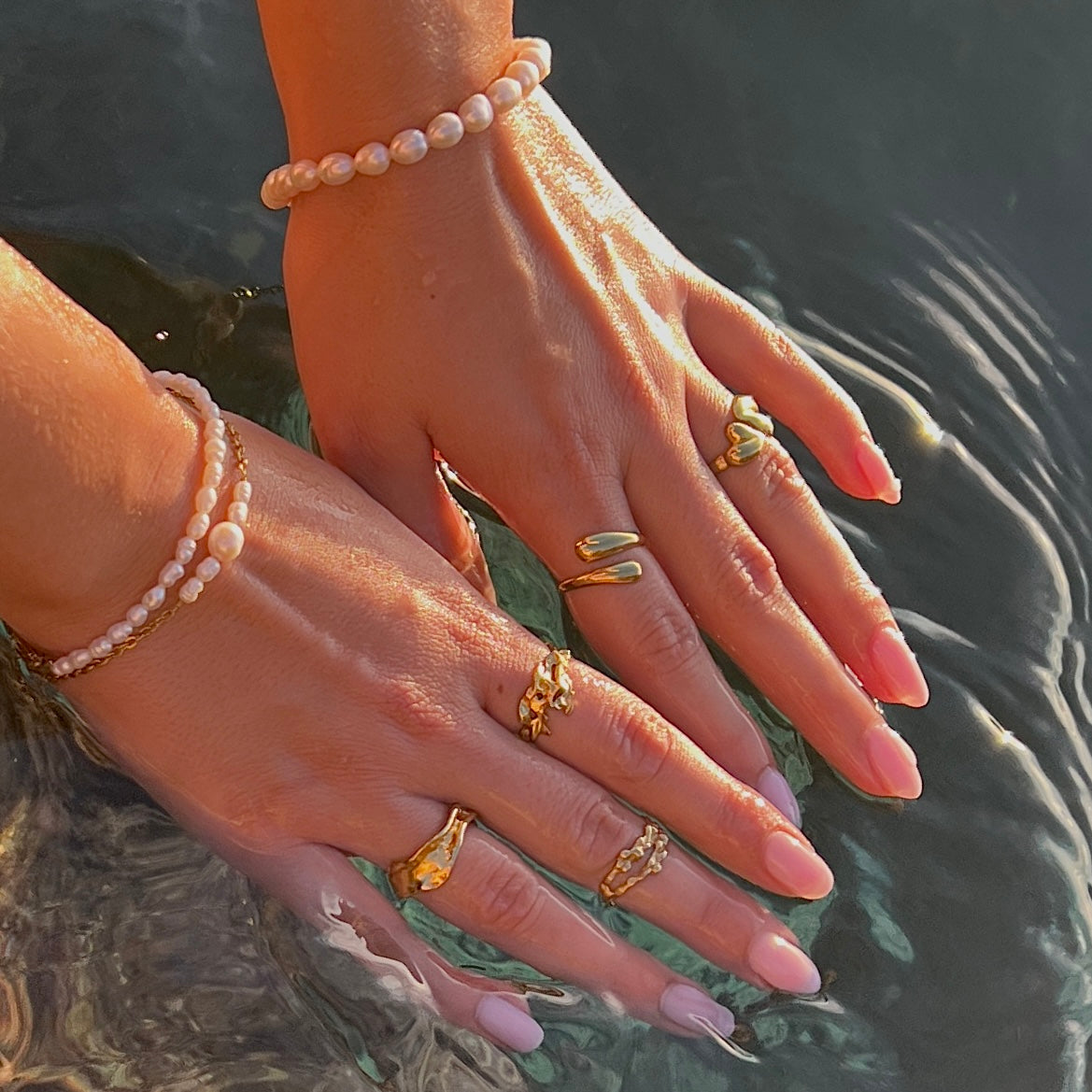 Ring dobbeltdesign Guld