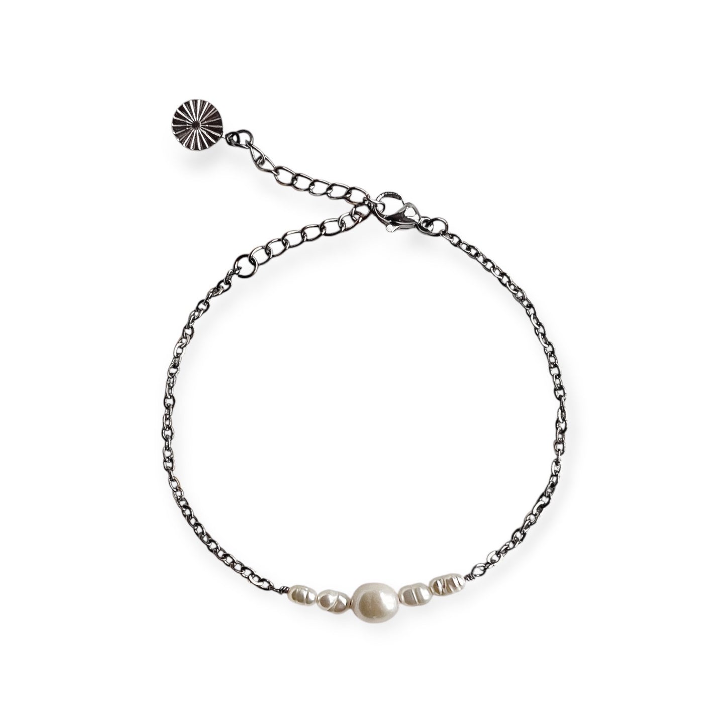 Armbånd med varierende ferskvandsperler Sølv