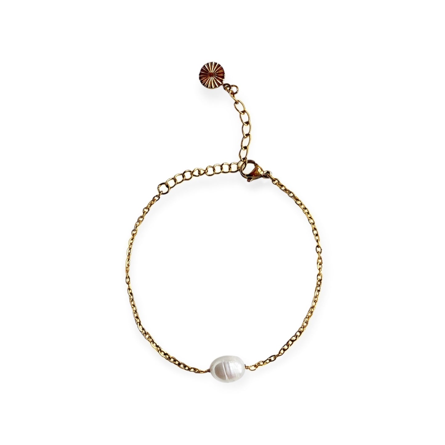 Armbånd med ferskvandsperle Guld