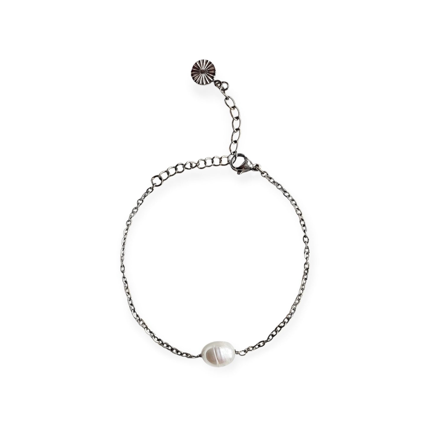 Armbånd med ferskvandsperle Sølv