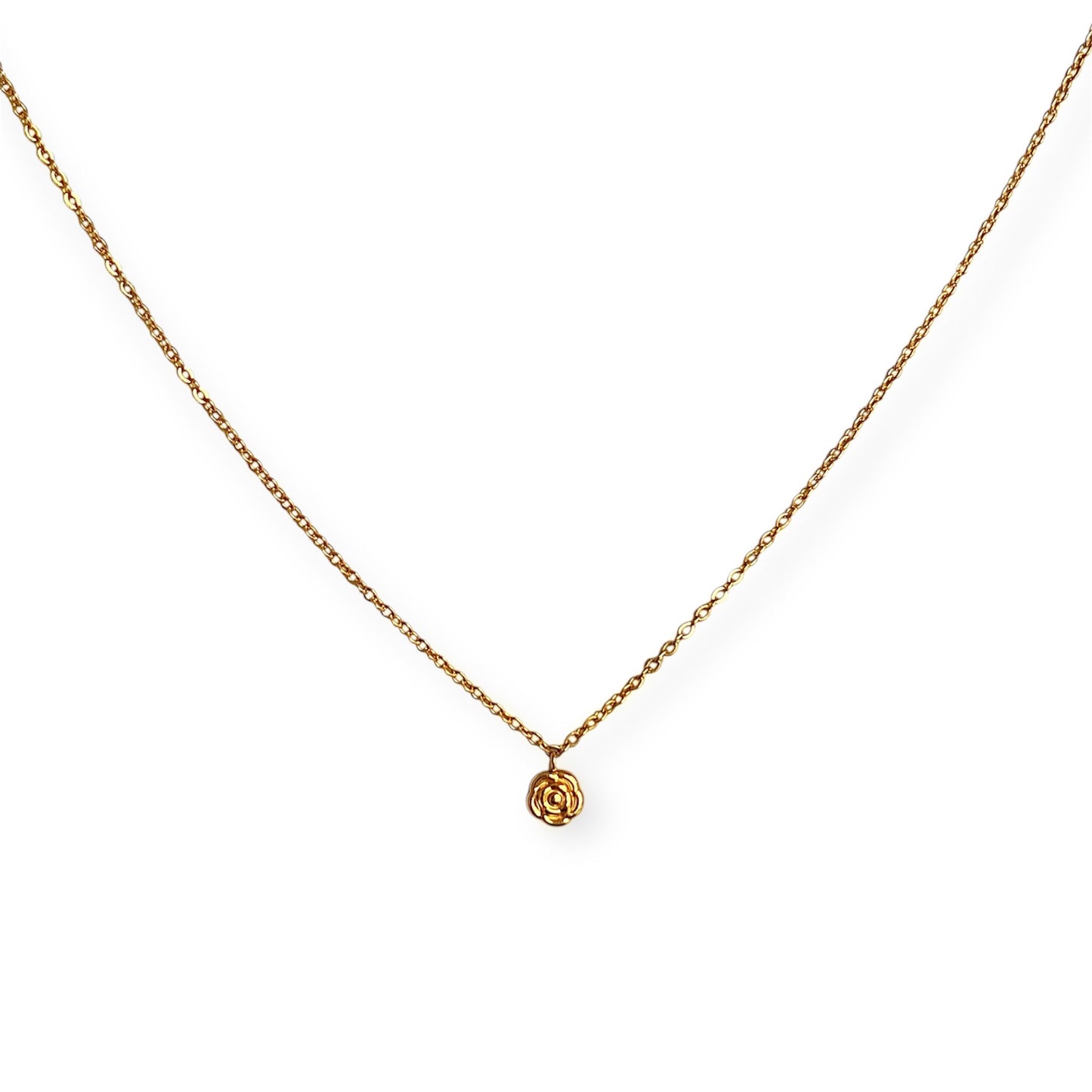 Halskæde med blomst Guld