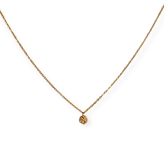 Halskæde med blomst Guld