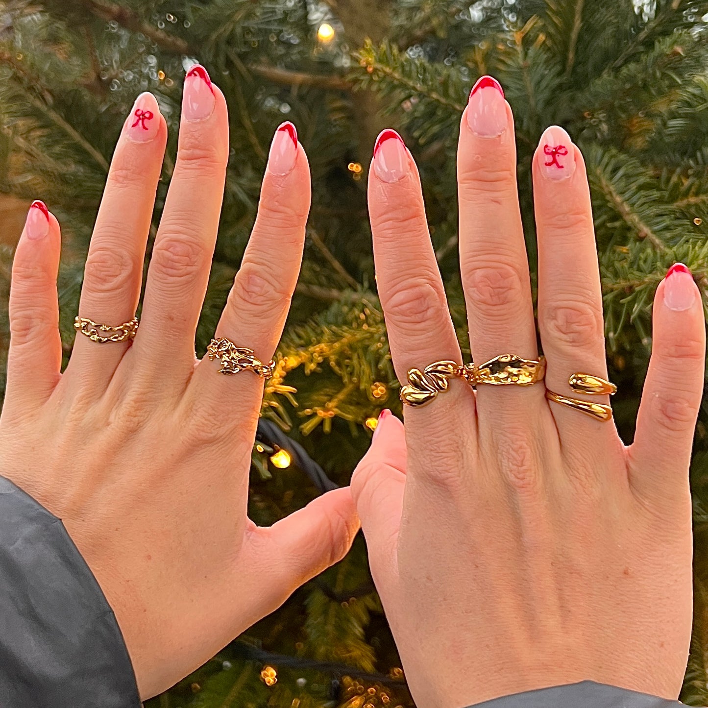 Ring dobbeltdesign Guld