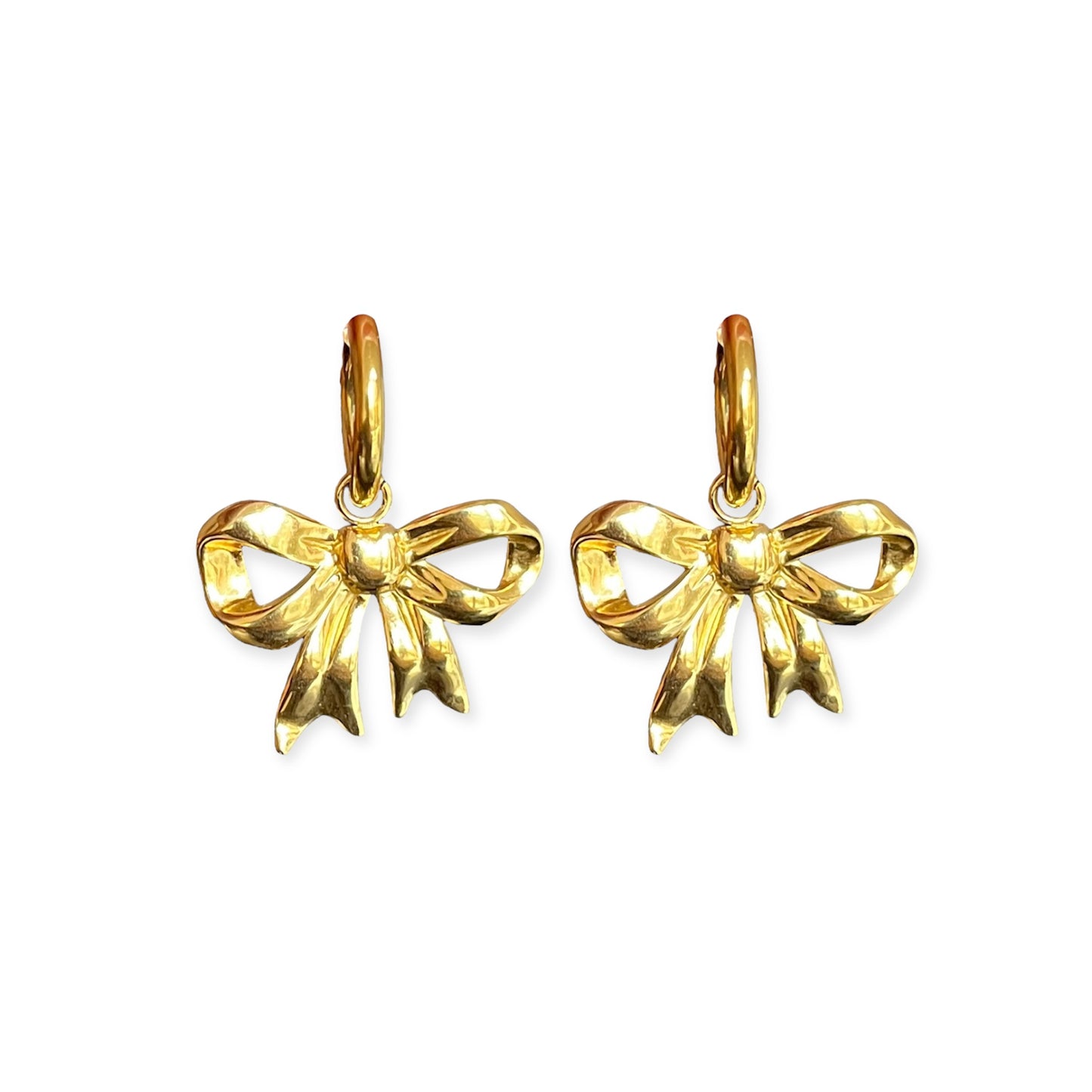Øreringe Huggies Sløjfe Guld