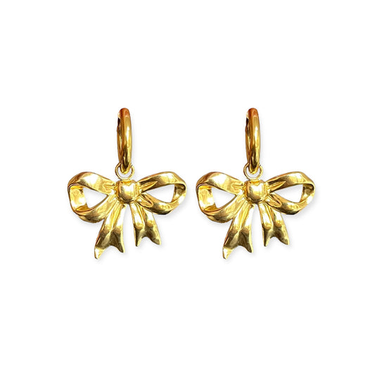 Øreringe Huggies Sløjfe Guld