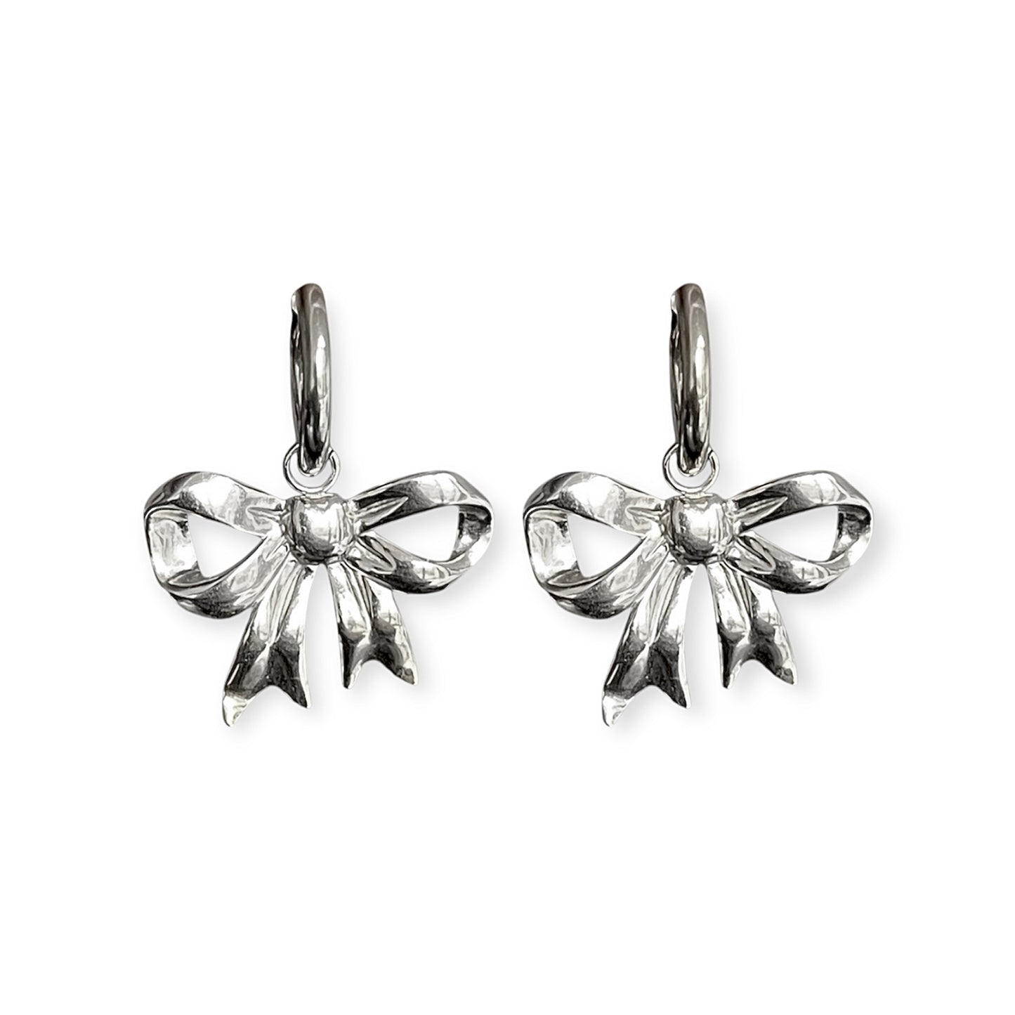 Øreringe Huggies Sløjfe Sølv